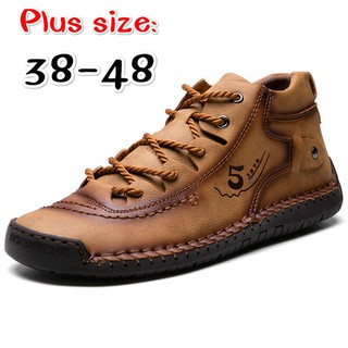 los hombres zapatos de cuero al aire libre casual zapatos de alta parte superior zapatos calientes zapatos de negocios zapatos casual (aumentar el tamaño: 39-48)