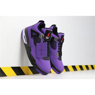 air jordan 4 púrpura negro rojo zapatos de baloncesto