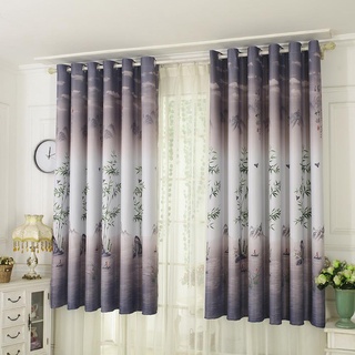 art pastoral impreso cortinas opacas persianas ventana cortinas decoración de la sala de estar (2)
