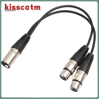 Cable divisor de 3 pines m XLR Y 1 macho a 2 hembra Cable adaptador convertidor