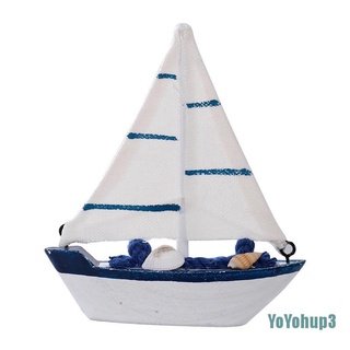 [rYOYO] marina náutica creativa velero modo decoración de la habitación figuritas miniatura pequeño barco DRN (1)