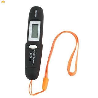 [nuevo] sin contacto mini infrarrojo ir medición de temperatura digital lcd pantalla infrarroja pluma dt8220 negro