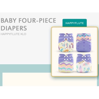 4 unids/set Happyflute bolsillo pañal de tela/lavable ecológico pañal reutilizable de un tamaño ajustable ajuste 0-3 años de edad MONA