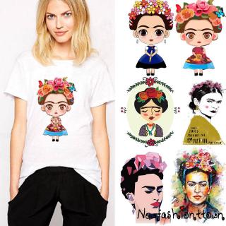 Tw: parche frida Kahlo para ropa, adhesivo para transferencia de plancha, parche DIY, camiseta (1)