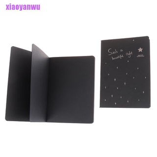 [xiaoyanwu] libro de bocetos negro diario cubierta suave para dibujar pintura suministros escolares