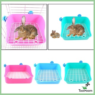 Toolroom conejo caja de arena inodoro, caja de jaula de plástico para orinal entrenador de esquina caja de arena para mascotas animales pequeños conejillos de indias Chinchilla Ferret erizo (3)