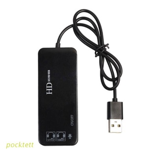 POCKT 3 Puertos USB2.0 Hub Con 7.1 Tarjeta De Sonido Externa Auriculares Adaptador De Micrófono Para PC