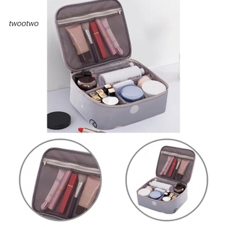 Twootwo bolsa de maquillaje de gran capacidad multibolsillo de gran capacidad cosmética bolsa de costura fina para viajar