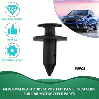 [machinetoolsbi]nuevo 8 mm remache de plástico push fit panel de ajuste clips para piezas de coche motocicleta