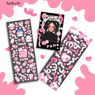 Failkvfv Rose Flower Korean Sticker Aesthetics DIY Photo Album Scrapbook stationery CL