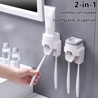 Dispensador automático de pared soporte para cepillo de dientes perezoso exprimidor de pasta de dientes baño