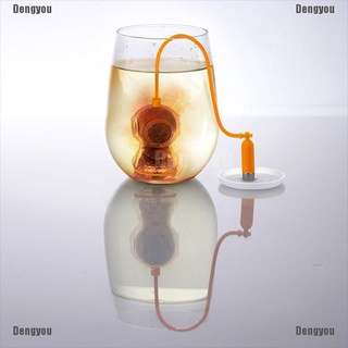 <dengyou> innovador filtro de infusor de té de silicona en forma de diver
