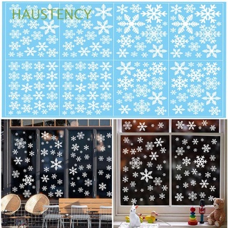 haustency - juego de 8 pegatinas para decoración del hogar, año nuevo, estática, navidad, copo de nieve, navidad, navidad, ventana