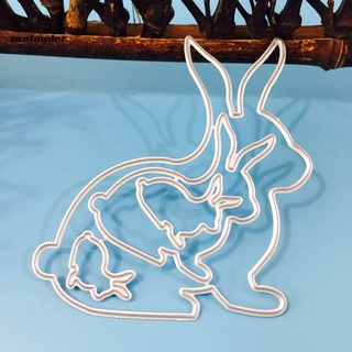 Sl Bunny conejo troquelado DIY Scrapbooking tarjeta de papel álbum en relieve plantilla decoración (6)