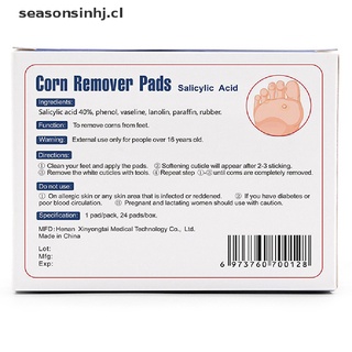(lucky) 24pcs pie eliminación de maíz callos verrugas plantares espina curativa yeso [seasonsinhj] (2)