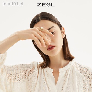 ✹☍Anillo de concha retro barroco ZEGL, diseño de nicho femenino, anillo abierto simple, anillo de dedo índice de personalidad de moda