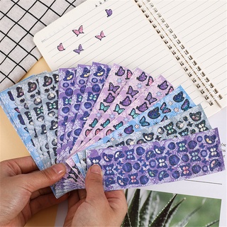 Mariposa láser Glitter pegatina estrella persiguiendo tarjeta Scrapbook Material decorativo decoración Glitter pegatinas (6)