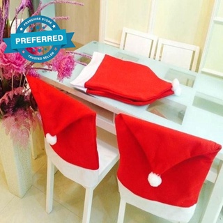 4x fundas para silla De decoración navideña asiento De cena De santa claus fiesta decoración del hogar X9X9