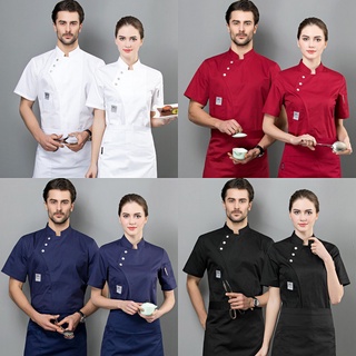 Chef uniforme hombres mujeres cocina restaurante cocinero ropa de trabajo camisa blanca doble botonadura Chef chaqueta unisex