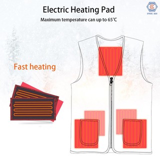 [gratis hoy] almohadilla de calefacción eléctrica con 3 ajustes de temperatura USB calentado almohadillas calentador de ropa para chaleco chamarra (2)