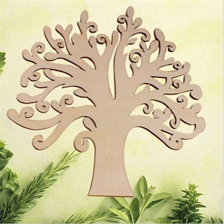 Madera forma de árbol artesanía en blanco Scrapbook de navidad árbol genealógico decoración de boda uno