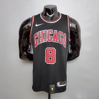 Nba Lavine Camisa de baloncesto #8 Jersey/Camisa negra de Chicago Bulls