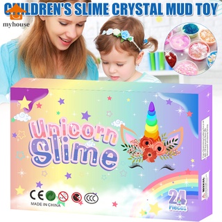 lodo de cristal 24 números regalo de navidad/contador regresiva/kit slime para niños (1)