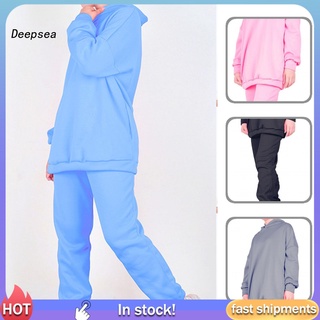 DPA Thick Autumn Suit Solid Color Top Pants Suit Quick Drying for Daily Wear Simple (1)