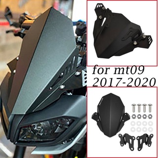 Parabrisas de motocicleta para YAMAHA MT09 FZ-09 MT 09 2017-2020 Deflector de aluminio Protector de pantalla de viento accesorios