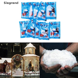 [sixgrand] juego de 10 copos de nieve artificiales, nieve instantánea, casa, boda, nieve, navidad cl (5)