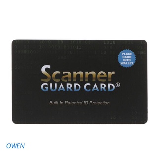 owen portátil protector de tarjeta de crédito rfid bloqueo de señales nfc escudo seguro para pasaporte caso bolso