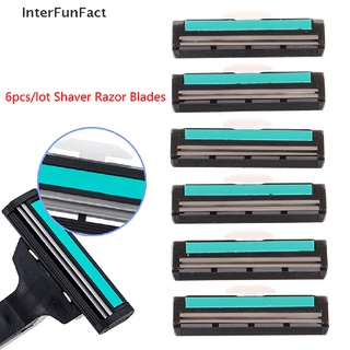 InterFunFact 6 Unids/Lote Afeitadora Cuchillas De Afeitar Cassette Hoja Para Hombres 2 Capas Buenas