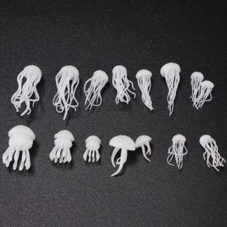 16 unids/set de Material de relleno epoxi cristal resina océano 3D Mini medusas modelado