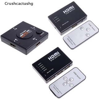 [crushcactushg] selector de interruptor divisor hdmi de 3 o 5 puertos hub+remote 1080p para hdtv pc venta caliente