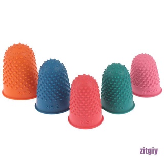 [ZIGY] 5 piezas de cono de goma dedal Protector de costura edredón punta de dedo Craft TIYZ