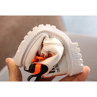 Tamaño 21-30 niños Vintage zapatos Unisex estilo suave suelas antideslizante Martin botas (7)