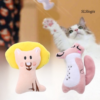 Smm pet Molar juguete de dibujos animados de animales de diseño con Catnip de felpa resistente a mordeduras de juguete para gatito (3)