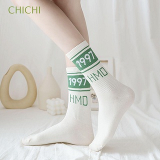 CHICHI Casual Letter Patterned Socks Comfortable Couple Socks Middle Tube Socks Number Running Breathable Fitness Harajuku Hip Hop Women Hosiery