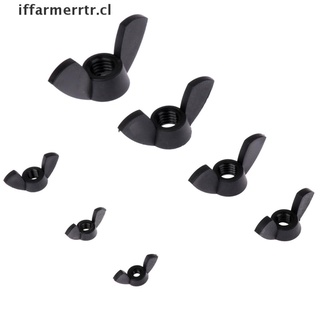 【iffarmerrtr】 10/20PCS Butterfly Wing Nuts To Fit Bolts & Screws Black White M3/4/5/6/8/10/12 CL