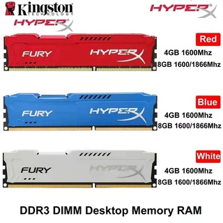 HyperX FURY Kingston 4GB 8GB PC3 12800U 14900U DDR3 1600Mhz 1866Mhz 240Pin 1.5V DIMM Desktop Memory RAM