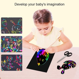 [kaou] colorido scratch pintura niños graffiti libro creativo diy hecho a mano juguetes de niños (3)