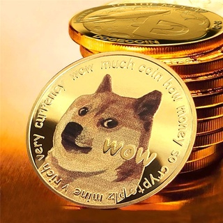 moneda conmemorativa shiba inu doge moneda color tridimensional alivio medallón chapado en oro plata metal insignia virtual moneda sheek (4)