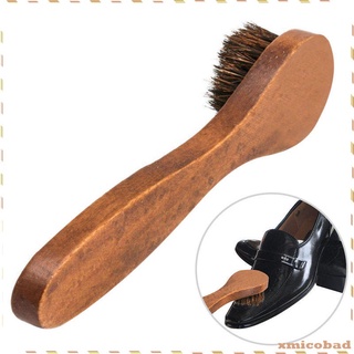 cepillo de zapatos limpiador cepillo zapatos accesorio mango pulido cepillo pelo de caballo
