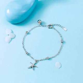 925 estrella de mar de plata pulsera de mujer tobillera encanto Gelang accesorios cadena joyería regalo