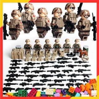 Serie Militar Minifiguras De La Guerra Mundial Kit De Construcción De Juguetes Lego Segunda Hombres Blitzkrieg Soldados Paquete De Armas Para Niños Preescolares De 4 Años + Compatible Con Las Principales Marcas
