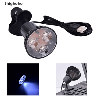 thighoho flexible super brillante 3 led clip en punto usb lámpara de luz para ordenador portátil pc notebook cl