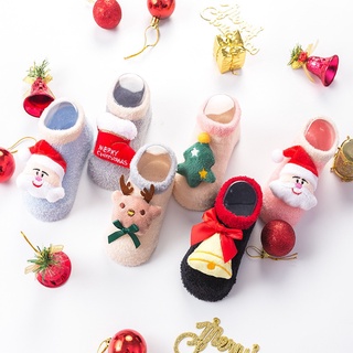 Calcetines de navidad para bebé recién nacido/calcetines antideslizantes para bebé/invierno/calcetines para bebé/niña/niña