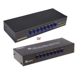 Switcher Rca Av Switch 8 en 1 8 en 1 Composite video L/R Selector Box Para Dvd Stb Consola De juegos
