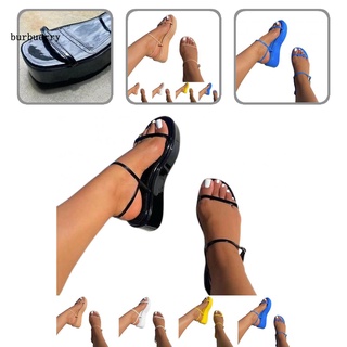 burbuerry Sandalias Transpirables De Las Mujeres De Ajuste De La Hebilla Del Dedo Pie Abierto Simples Zapatos De Caminar (1)