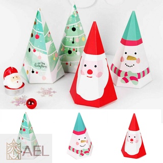 10 pzas caja De dulces triangulares De regalo caja De navidad pirámide Para dulces galletas fiestas suministros Para niños
